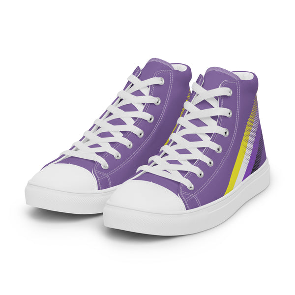 Non-Binary Pride Colors Original Purple High Top Shoes - Men Sizes