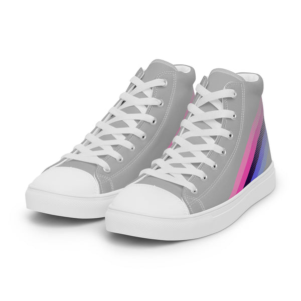 Omnisexual Pride Colors Original Gray High Top Shoes - Men Sizes