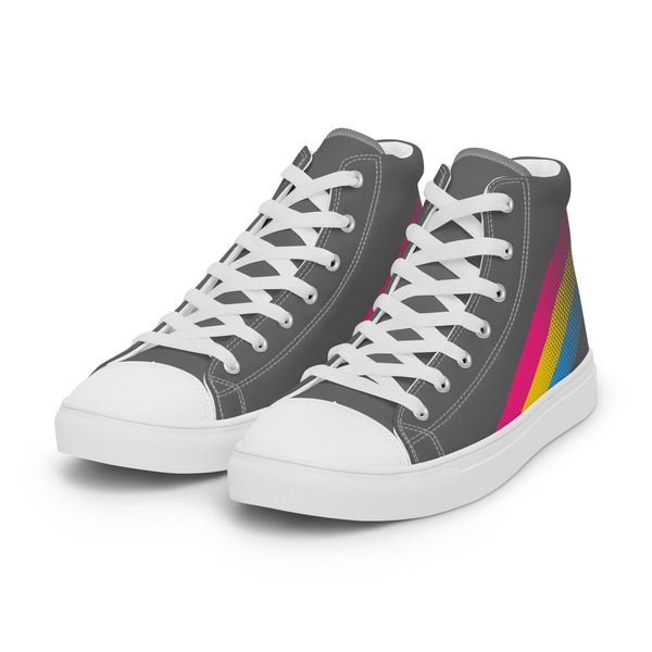 Pansexual Pride Colors Original Gray High Top Shoes - Men Sizes