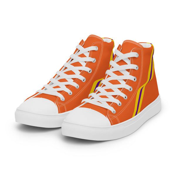 Original Intersex Pride Colors Orange High Top Shoes - Men Sizes