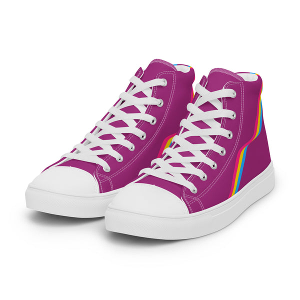 Original Pansexual Pride Colors Purple High Top Shoes - Men Sizes