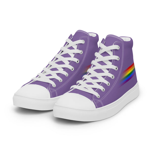 Casual Gay Pride Colors Purple High Top Shoes - Men Sizes