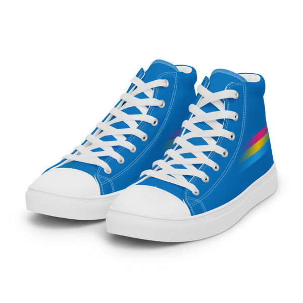 Casual Pansexual Pride Colors Blue High Top Shoes - Men Sizes