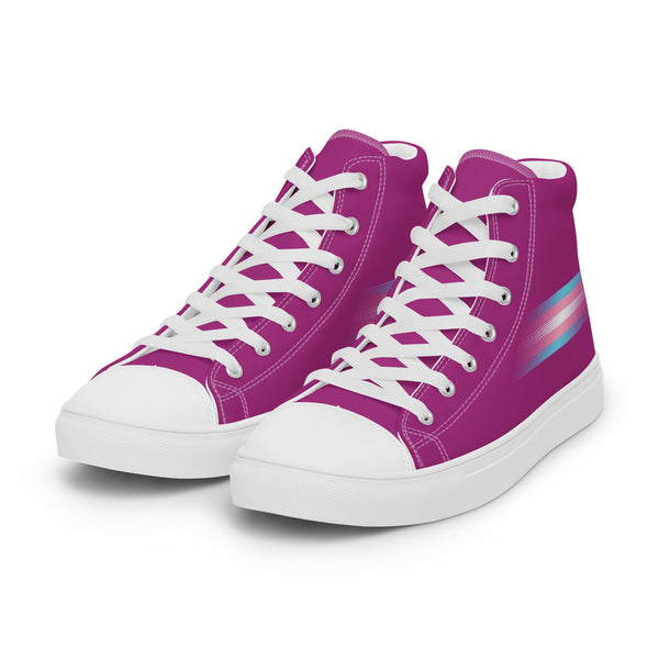 Casual Transgender Pride Colors Violet High Top Shoes - Men Sizes