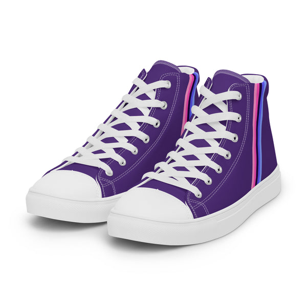 Classic Omnisexual Pride Colors Purple High Top Shoes - Men Sizes