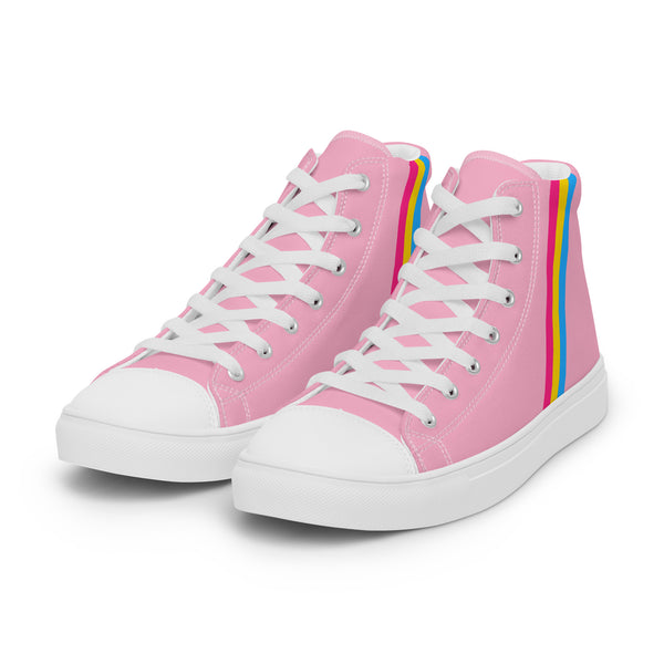 Classic Pansexual Pride Colors Pink High Top Shoes - Men Sizes