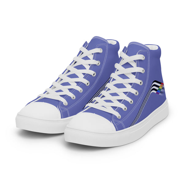 Trendy Ally Pride Colors Blue High Top Shoes - Men Sizes