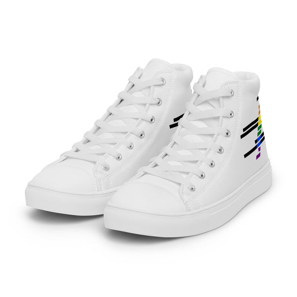Modern Ally Pride Colors White High Top Shoes - Men Sizes