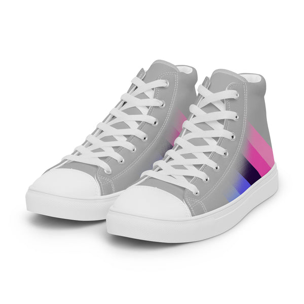 Omnisexual Pride Colors Modern Gray High Top Shoes - Men Sizes