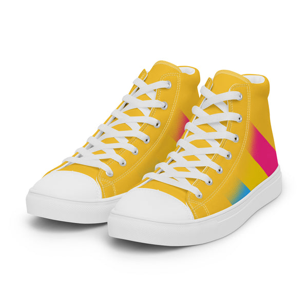 Pansexual Pride Colors Modern Yellow High Top Shoes - Men Sizes