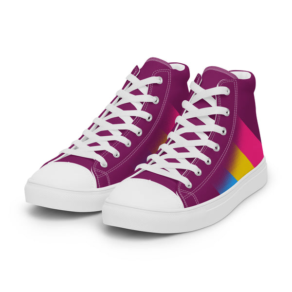 Pansexual Pride Colors Modern Purple High Top Shoes - Men Sizes