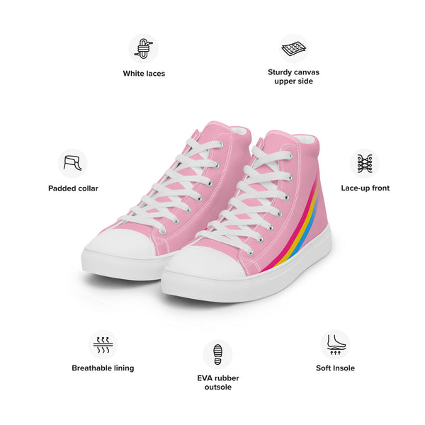 Pansexual Pride Modern High Top Pink Shoes - Men Sizes