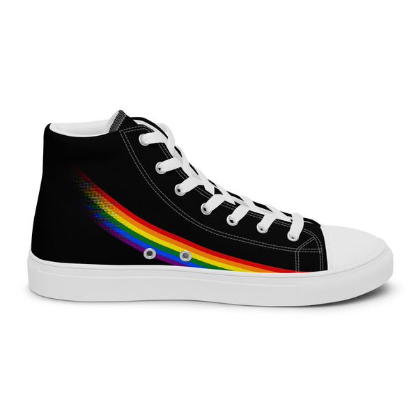 Gay Pride Modern High Top Black Shoes