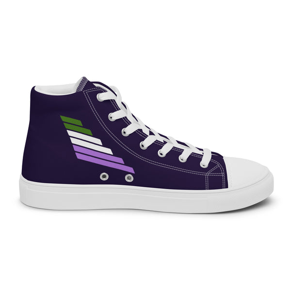 Genderqueer Pride Modern Navy High Top Shoes