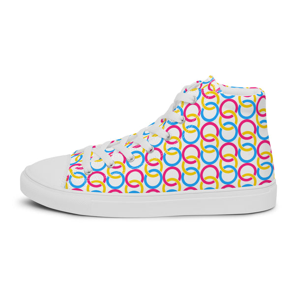 Pansexual Pride Classic White High Top Shoes