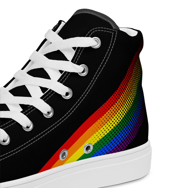 Gay Pride Colors Original Black High Top Shoes - Men Sizes