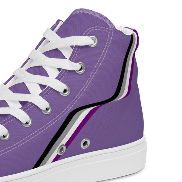 Original Asexual Pride Colors Purple High Top Shoes - Men Sizes