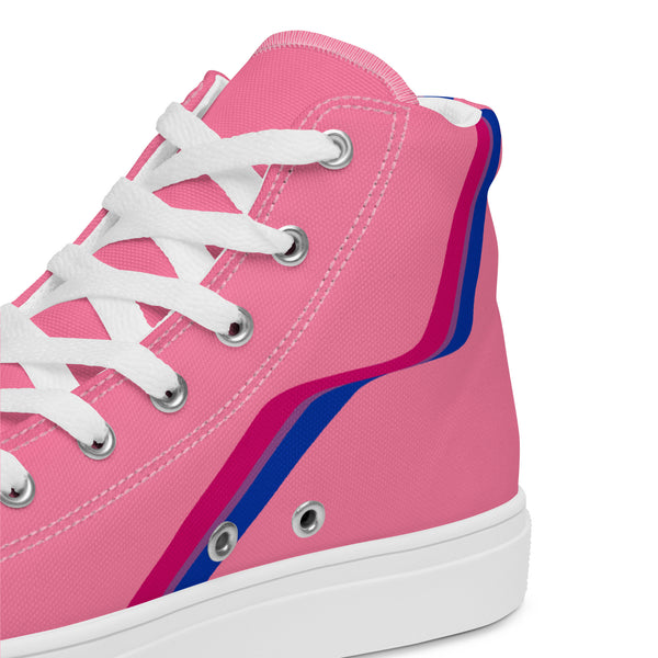 Original Bisexual Pride Colors Pink High Top Shoes - Men Sizes