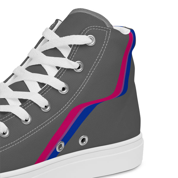 Original Bisexual Pride Colors Gray High Top Shoes - Men Sizes