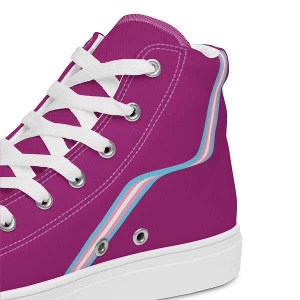 Original Transgender Pride Colors Violet High Top Shoes - Men Sizes