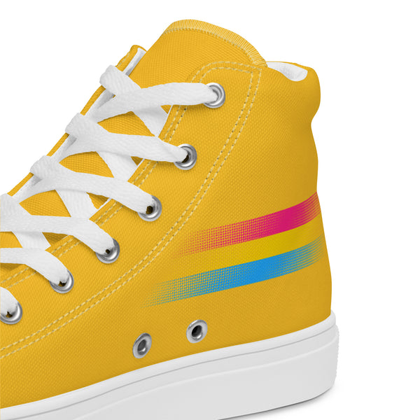 Casual Pansexual Pride Colors Yellow High Top Shoes - Men Sizes
