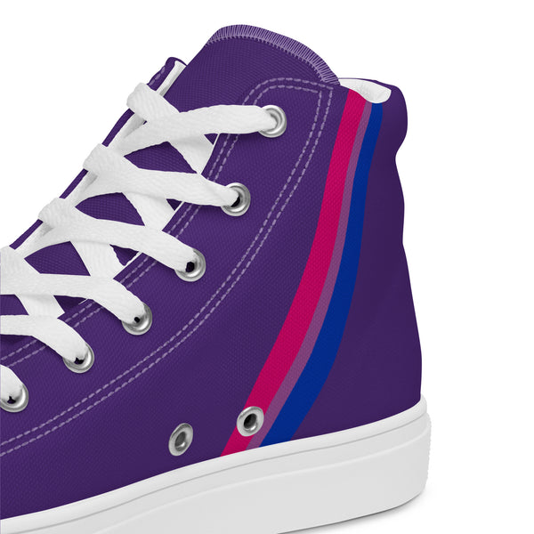 Classic Bisexual Pride Colors Purple High Top Shoes - Men Sizes