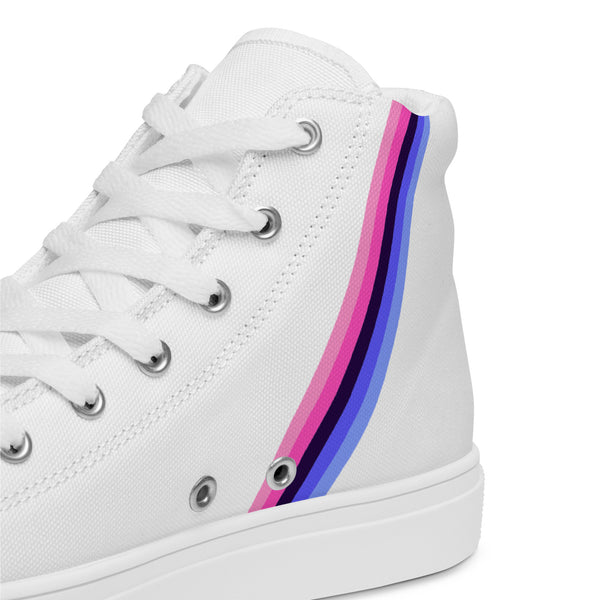 Classic Omnisexual Pride Colors White High Top Shoes - Men Sizes