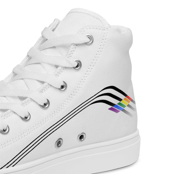 Trendy Ally Pride Colors White High Top Shoes - Men Sizes