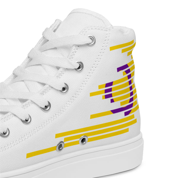 Modern Intersex Pride Colors White High Top Shoes - Men Sizes