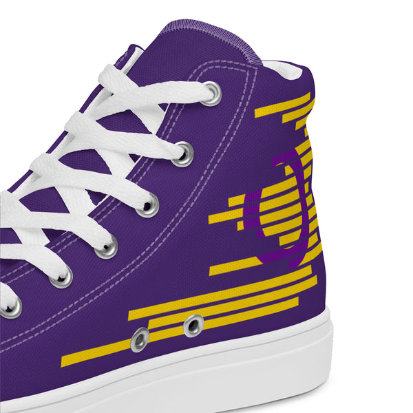 Modern Intersex Pride Colors Purple High Top Shoes - Men Sizes