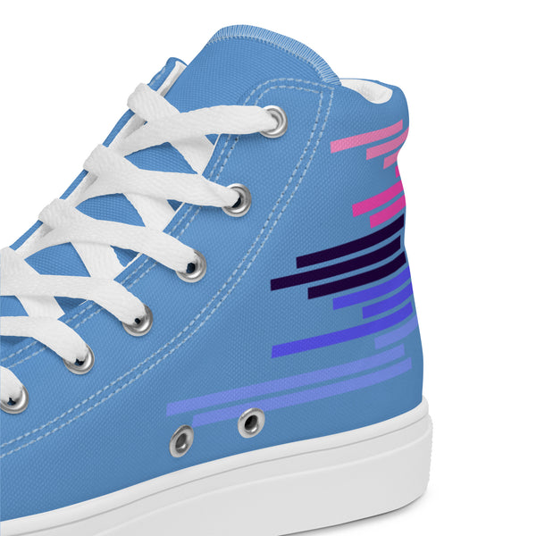 Modern Omnisexual Pride Colors Blue High Top Shoes - Men Sizes
