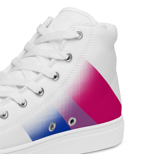 Bisexual Pride Colors Modern White High Top Shoes - Men Sizes
