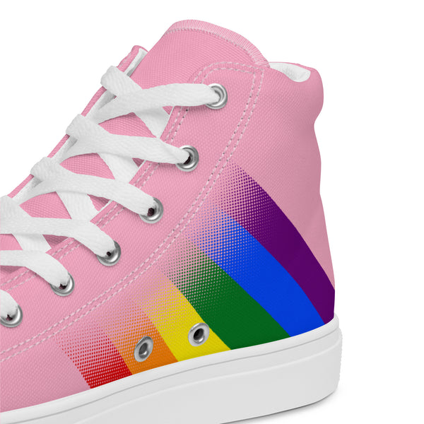 Gay Pride Colors Modern Pink High Top Shoes - Men Sizes