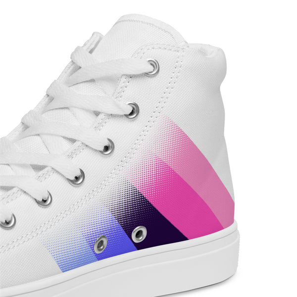 Omnisexual Pride Colors Modern White High Top Shoes - Men Sizes