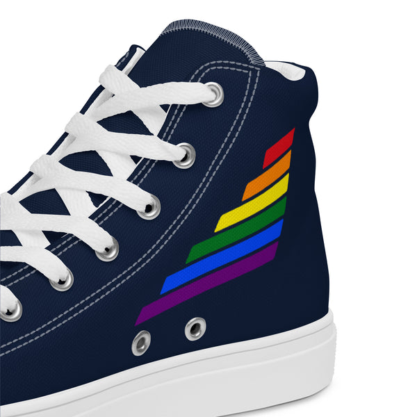 Gay Pride Modern Navy High Top Shoes