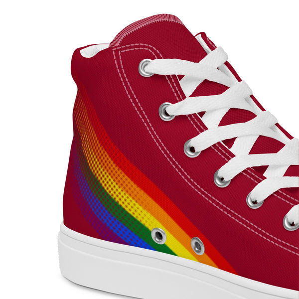 Gay Pride Colors Original Red High Top Shoes