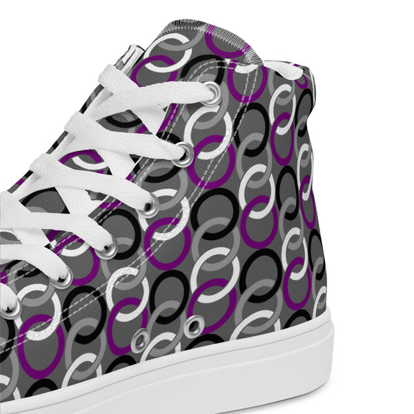 Asexual Pride Classic Gray High Top Shoes