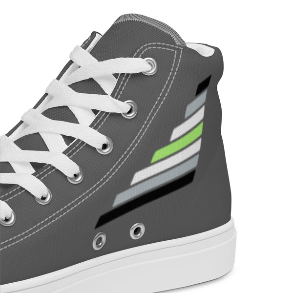 Agender Pride Modern Gray High Top Shoes