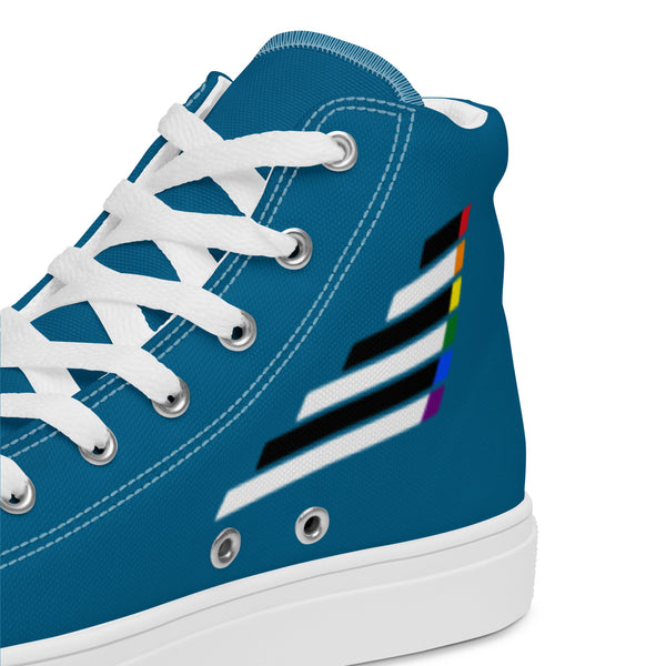 Ally Pride Modern Blue High Top Shoes