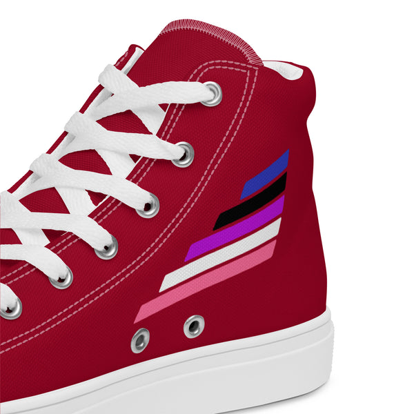 Genderfluid Pride Modern Red High Top Shoes