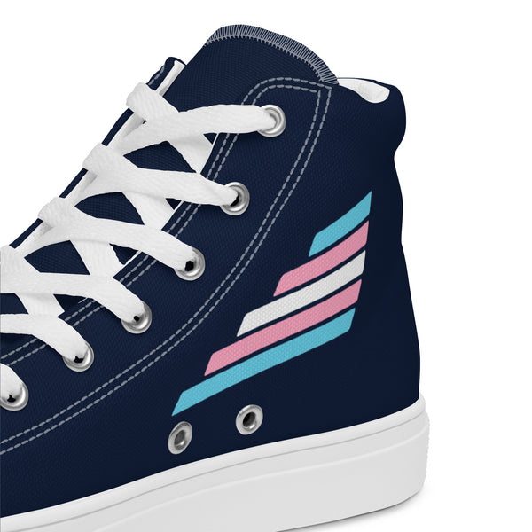 Transgender Pride Modern Navy High Top Shoes