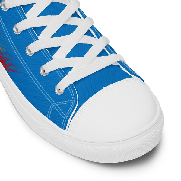 Gay Pride Colors Modern Blue High Top Shoes - Men Sizes