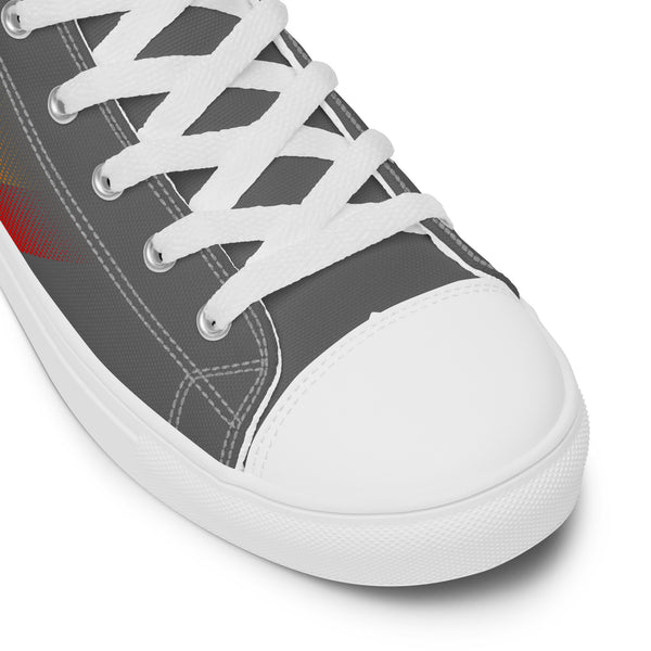 Gay Pride Colors Modern Gray High Top Shoes - Men Sizes