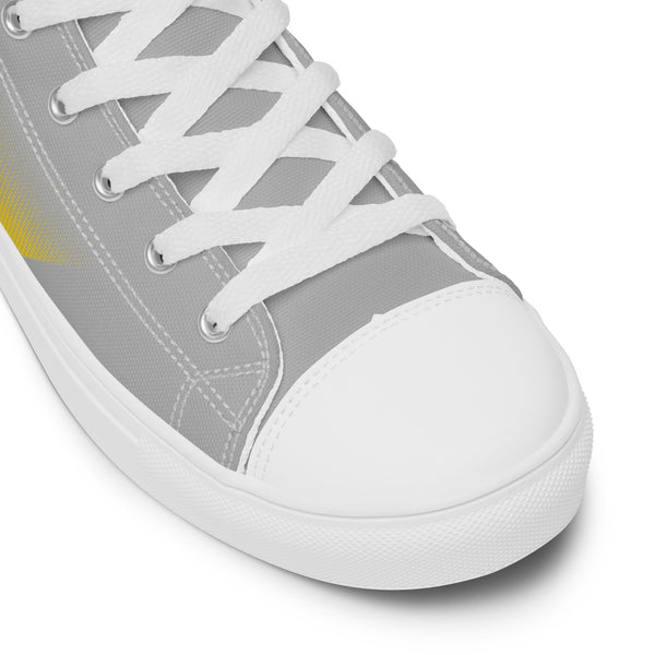 Intersex Pride Colors Modern Gray High Top Shoes - Men Sizes