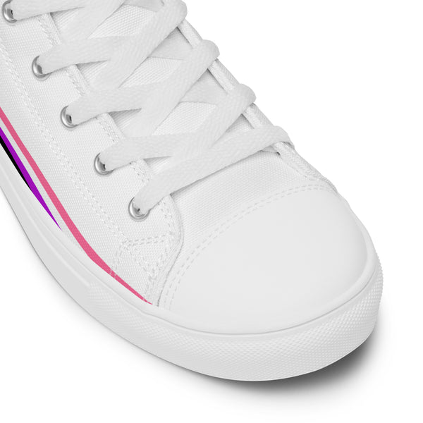 Genderfluid Pride Modern High Top White Shoes