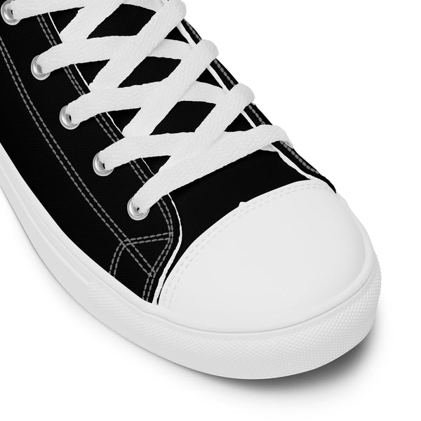 Modern Gay Pride Colors Black High Top Shoes