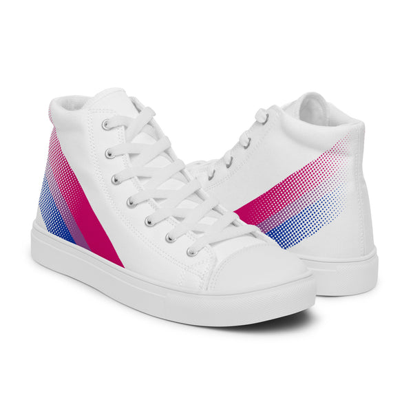 Bisexual Pride Colors Original White High Top Shoes - Men Sizes