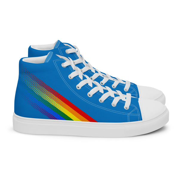 Gay Pride Colors Original Blue High Top Shoes - Men Sizes