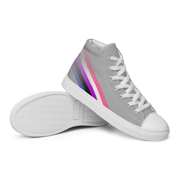 Genderfluid Pride Colors Original Gray High Top Shoes - Men Sizes