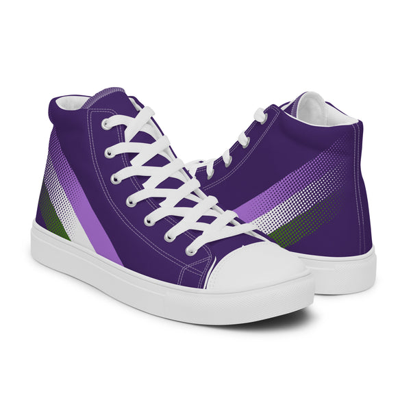 Genderqueer Pride Colors Original Purple High Top Shoes - Men Sizes
